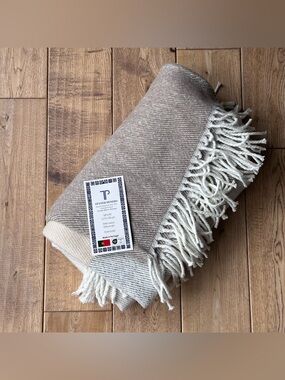 NEW Texteis Penedo Cotton Acrylic Fringe Blanket